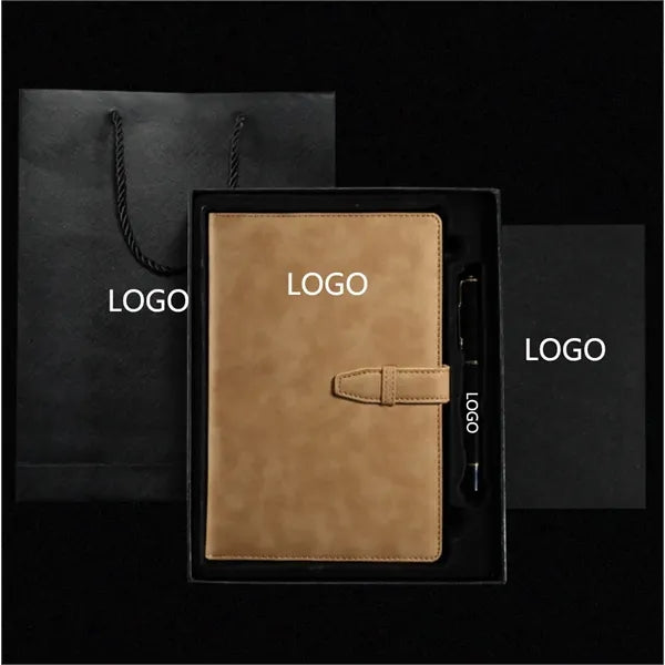 A5 PU Leather Cover Notebook Journal With Pen Holder