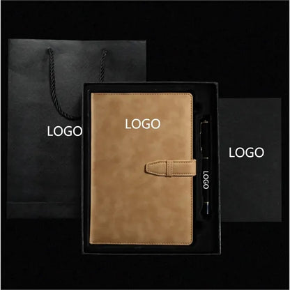 A5 PU Leather Cover Notebook Journal With Pen Holder