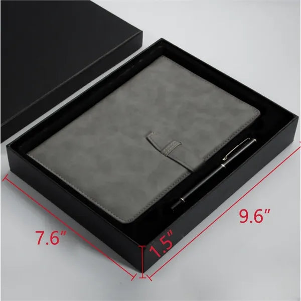 A5 PU Leather Cover Notebook Journal With Pen Holder