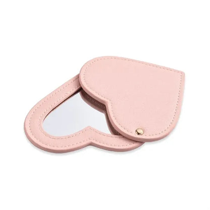 Folding Heart Shape Cosmetic Mirror
