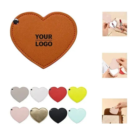 Folding Heart Shape Cosmetic Mirror