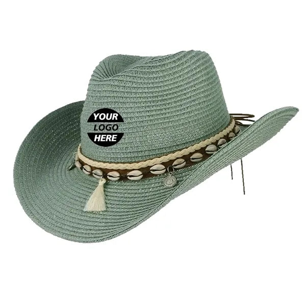 Womens Mens Straw Cowboy Hat