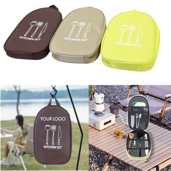 Kitchen Set Organizer Case Hand Cutlery Bag for Outdoor