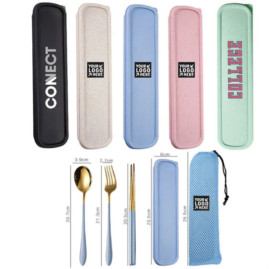 Travel Stainless Steel Cutlery Flatware Sets with Organizer