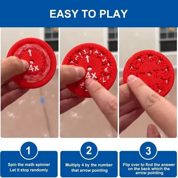 Math Fact Fidget Spinners 9pcs