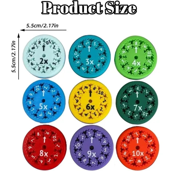 Math Fact Fidget Spinners 9pcs