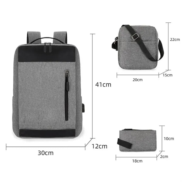 3 Piece Travel Computer Business Shoulder Matching Bag