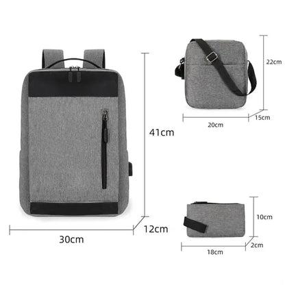 3 Piece Travel Computer Business Shoulder Matching Bag