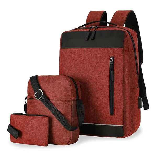 3 Piece Travel Computer Business Shoulder Matching Bag