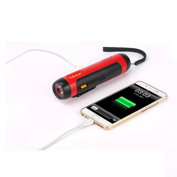 Outdoor Emergency Dynamo Flashlight With Radio