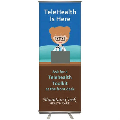 24'' X 63" Custom Retractable Banner Stand