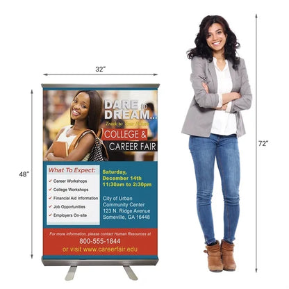 32'' X 48" Custom Retractable Banner Stand