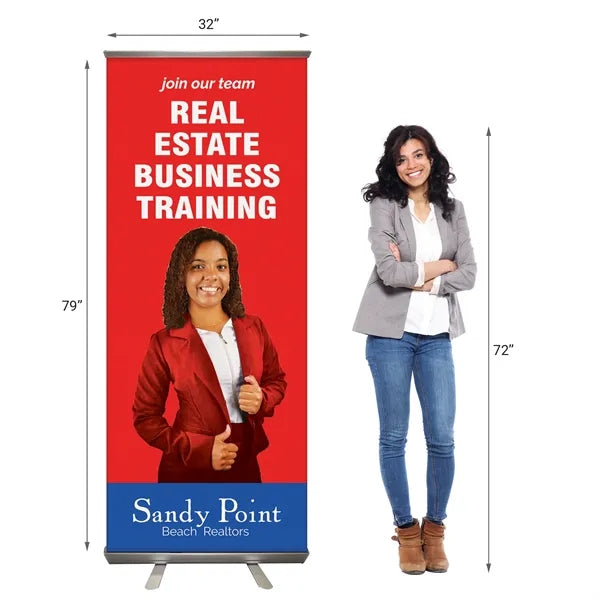 32'' X 79" Custom Retractable Banner Stand