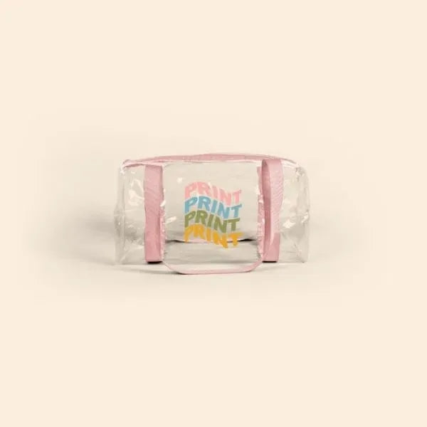 Clear Vinyl Barrel Bag