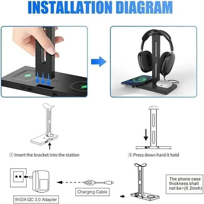 Wireless Charger Headset Holder