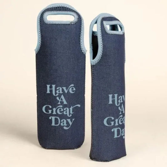 Wine Tote Denim-Neoprene Single