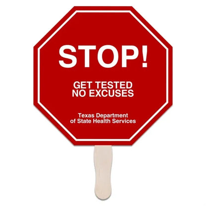 Stop Sign Hand Fans