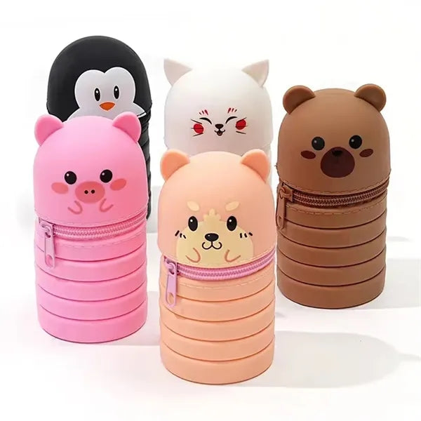 Folding Cartoon Pen Case Stand