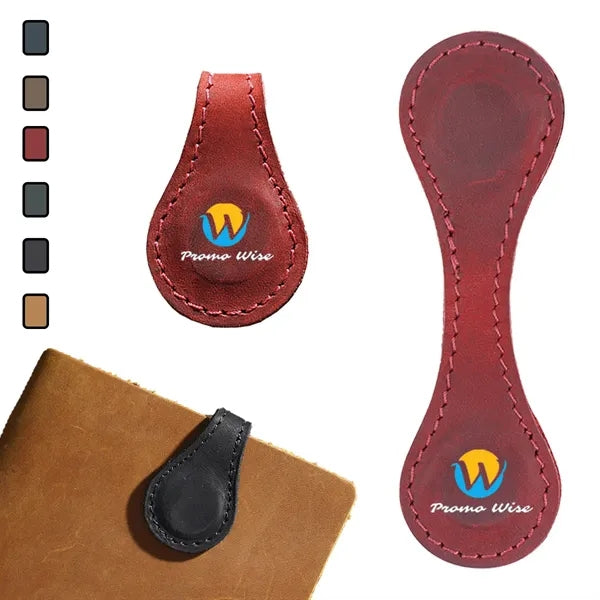Genuine Leather Bookmark Page Magnetic Clip