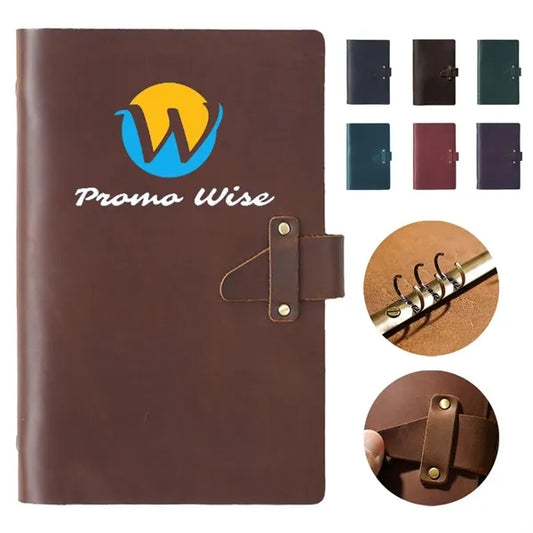 Genuine Leather Notebook Refillable Binder Journal