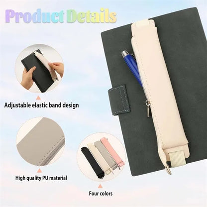 PU Adjustable Elastic Band Pen Holder