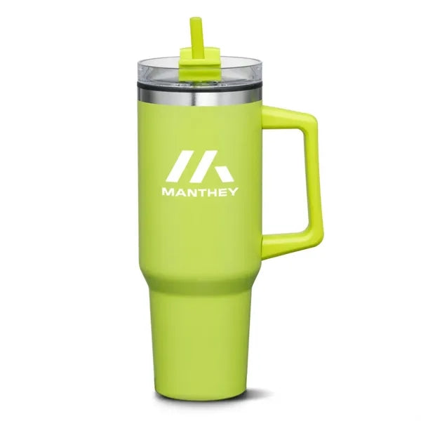 Benidorm Handle Travel Mug w/Straw - 40oz