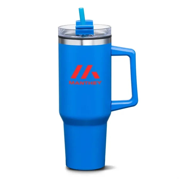 Benidorm Handle Travel Mug w/Straw - 40oz