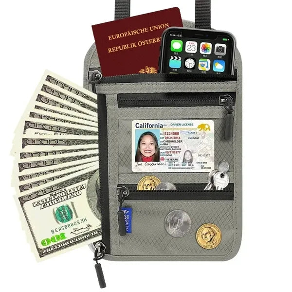 Halterneck RFID Crossbody Shoulder Passport Bag