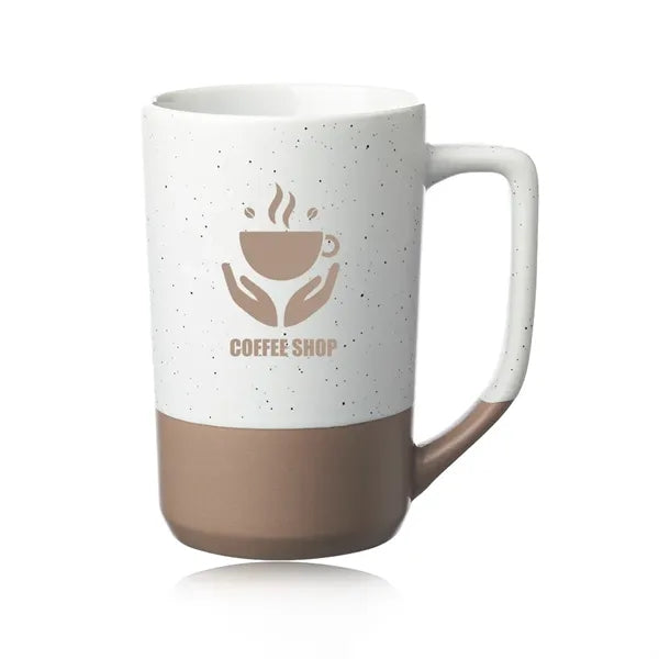 17 oz. Speckle Glazed Two Tone Ceramic Mug
