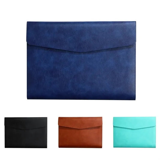 Premium PU Leather Laptop Sleeve & A4 File Folder