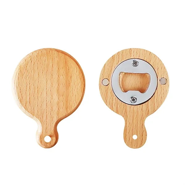 Wood Magnetic Beer Bottle Opener for Fridge