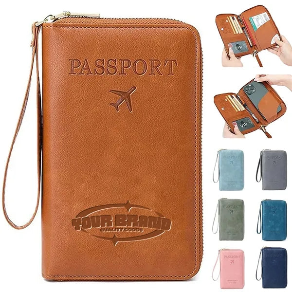 Passport ID Bag Zipper Anti-Theft Airplane Wallet