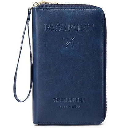 Passport ID Bag Zipper Anti-Theft Airplane Wallet