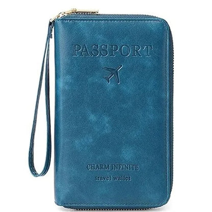 Passport ID Bag Zipper Anti-Theft Airplane Wallet