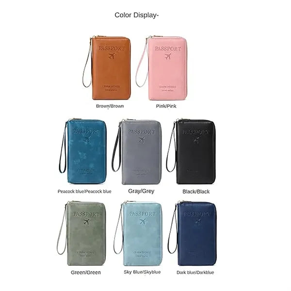 Passport ID Bag Zipper Anti-Theft Airplane Wallet