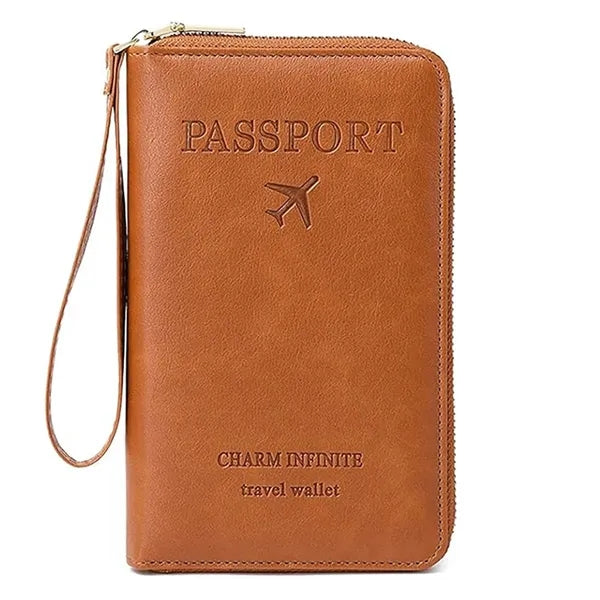 Passport ID Bag Zipper Anti-Theft Airplane Wallet