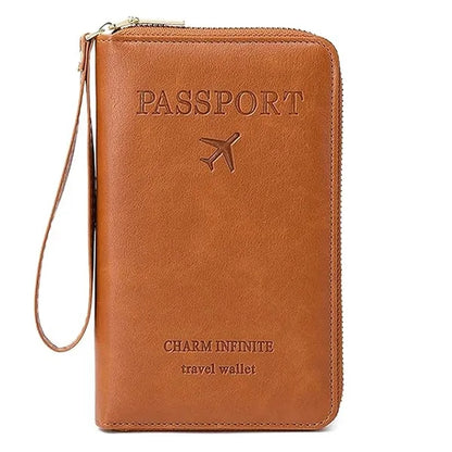 Passport ID Bag Zipper Anti-Theft Airplane Wallet