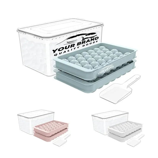 Spherical Ice Tray with Lid & Bin