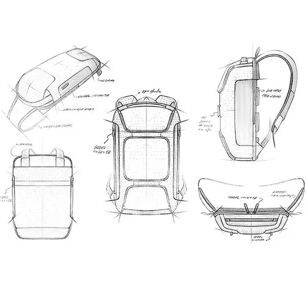Sling Men Backpack Chest Storage Zipper Bag with Password