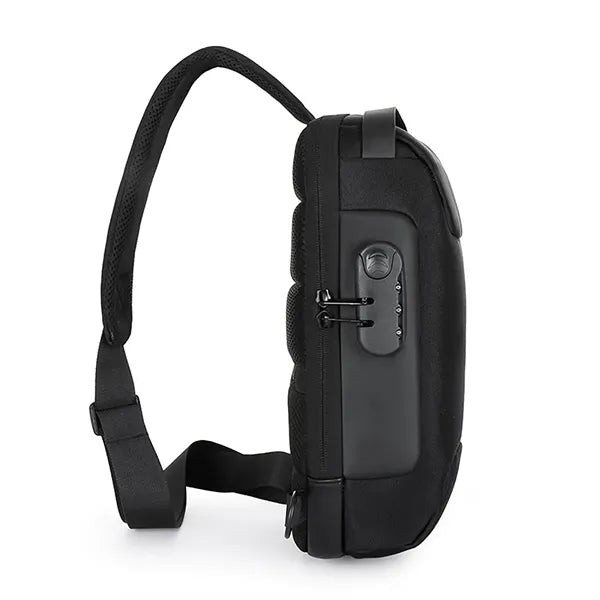 Sling Men Backpack Chest Storage Zipper Bag with Password