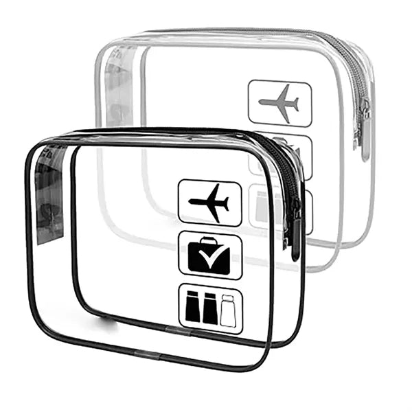 Clear Makeup Bag Waterproof Cosmetic Pouch Set