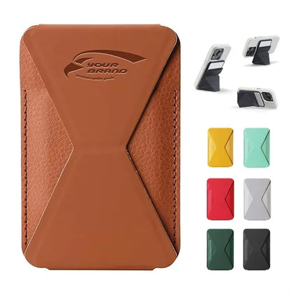 Trendy Portable Leather Magnetic Phone Holder