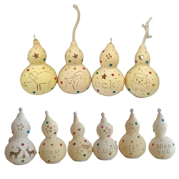 Handmade Mesmerizing Gourd Carving Lamps