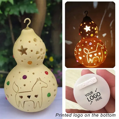 Handmade Mesmerizing Gourd Carving Lamps
