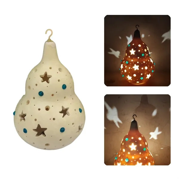 Handmade Mesmerizing Gourd Carving Lamps
