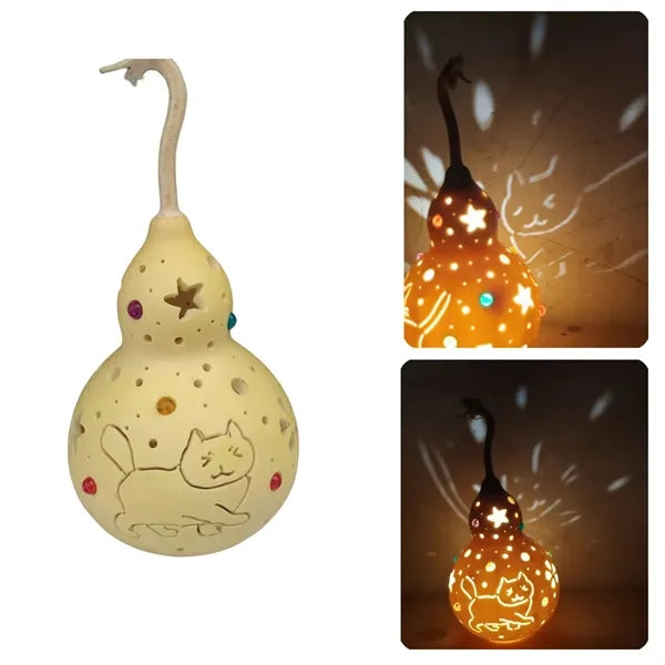 Handmade Mesmerizing Gourd Carving Lamps