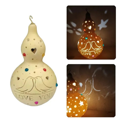 Handmade Mesmerizing Gourd Carving Lamps