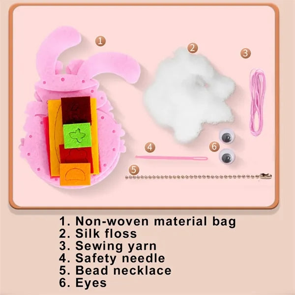6-PCS Children DIY Handmade Sewing Doll Toys