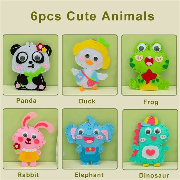 6-PCS Children DIY Handmade Sewing Doll Toys