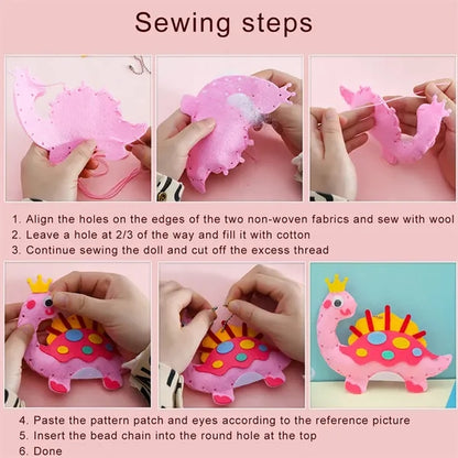 6-PCS Children DIY Handmade Sewing Doll Toys